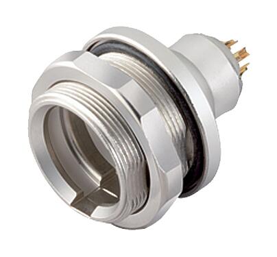 Illustration 09 4908 080 03 - Push Pull Female panel mount connector, Contacts: 3, unshielded, solder, IP67, front fastened