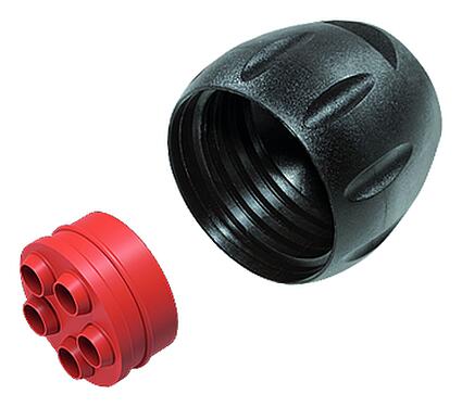 Illustratie Bajonet Afdichting, IP67, Strandafdichting en drukschroef los in zak