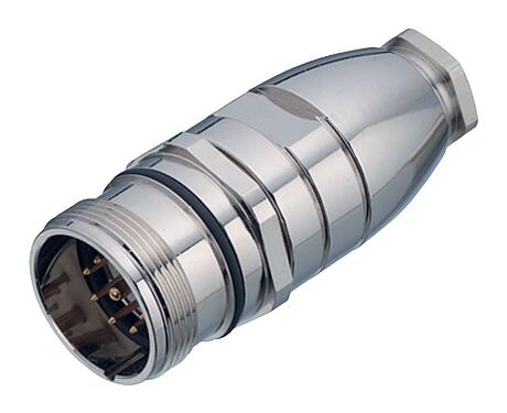 Illustration M23 Kopplingsplugg, antal poler: 12, 6,0-10,0 mm, oskärmad, lödning, IP67