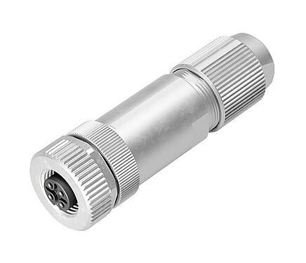 Illustratie M12 Kabeldoos, aantal polen: 4, 5,0-8,0 mm, schermbaar, krimpen (krimpcontacten dienen afzonderlijk te worden besteld), IP67, UL 2238