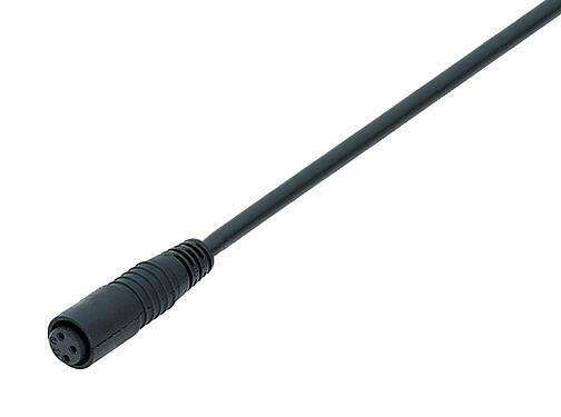 Illustration 79 3410 05 03 - Snap-In Female cable connector, Contacts: 3, unshielded, PVC, black, 3 x 0.14 mm²