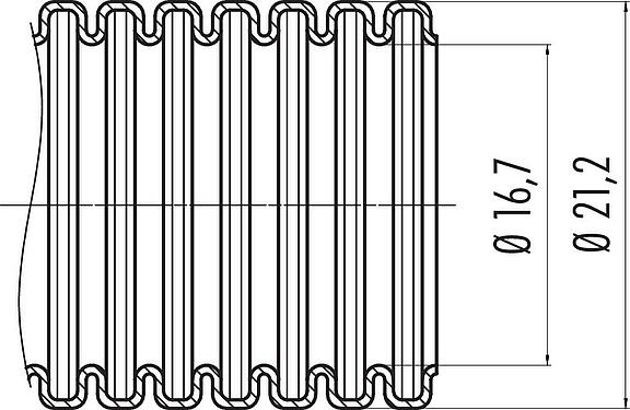 Schaaltekening Bajonet Beschermslangfitting, Halogeenvrij