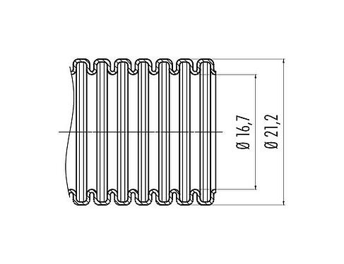 Méretarányos rajz 08 0071 050 000 - Protective hose for Bayonet HEC