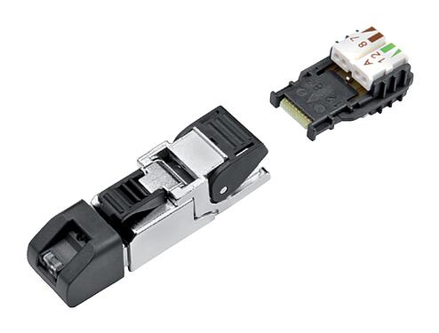 Abbildung RJ45 Stecker, Polzahl: 8, 5,0-9,0 mm, schirmbar, Durchdringtechnik, IP20