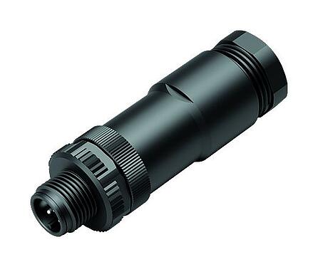 Ilustrace M12 Duo kabelová zástrčka, : 4, 2.1-3.0 mm (2 Kabel) nebo 4-5 mm (2 Kabel), nestíněný, šroubovací svorka, IP67, UL 2238