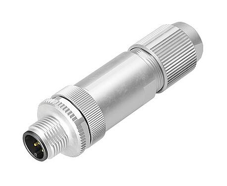 Illustratie M12 Kabelstekker, aantal polen: 5, 5,0-8,0 mm, schermbaar, kooiklem, IP67, irisveer