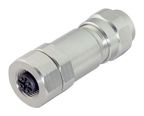 3D View 99 1430 991 04 - M12-A Female cable connector, Contacts: 4, 3.0-5.5 mm, shieldable, screw clamp, IP68/IP69K, UL, stainless steel