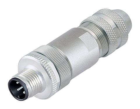 插图 99 3729 810 04 - M12-D 针头电缆连接器, 极数: 4, 6.0-8.0mm, 屏蔽, 螺钉接线, IP67, UL