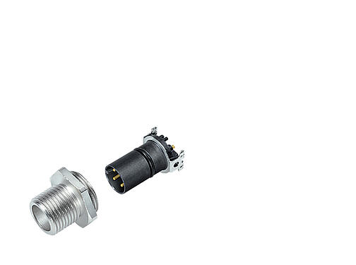 Illustratie 99 3431 351 04 - M12-A Male panel mount connector, aantal polen: 4, onafgeschermd, SMT, IP67, voor SMT