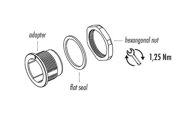 Component part drawing Snap-In Adapter, unshielded