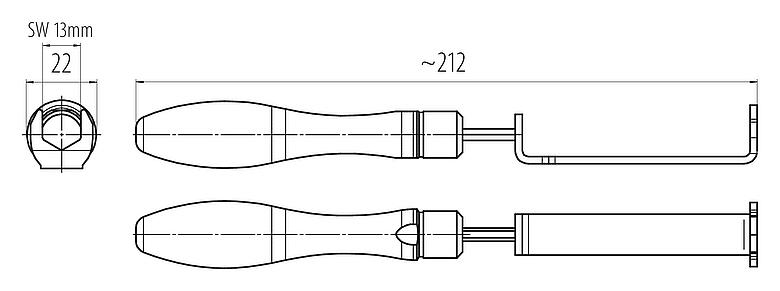 Scale drawing Mounting wrench