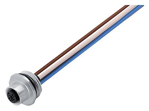 Illustration 09 0632 642 04 - M12 Female panel mount connector, Contacts: 4, unshielded, single wires, IP68, UL, VDE, M20x1.5