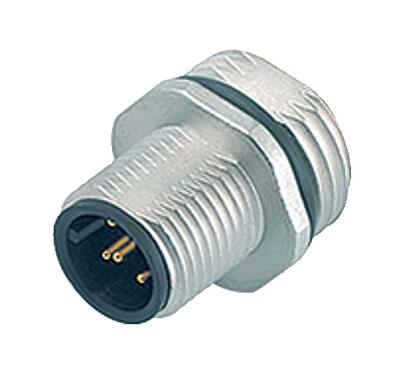 Illustration 86 0131 0002 00005 - M12 Male panel mount connector, Contacts: 5, unshielded, solder, IP68, UL, PG 9