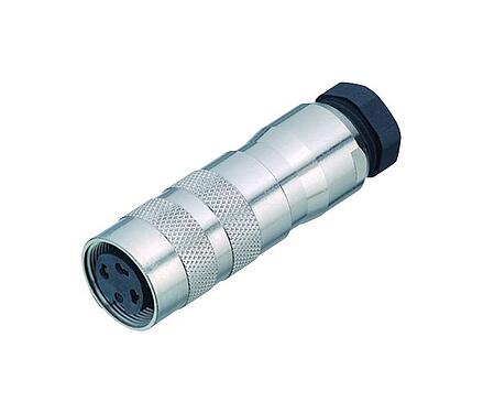 Ilustracja M16 Zeńskie złącze kablowe proste, Kontaktów: 8 (08-a), 6,0-8,0 mm, do ekranowania, zaciskane (kontakty zaciskane należy zamawiać osobno), IP68, UL 2238, Zgodność z AISG