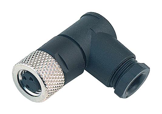 Illustration 99 3402 00 03 - M8 Female angled connector, Contacts: 3, 3.5-5.0 mm, unshielded, solder, IP67, UL