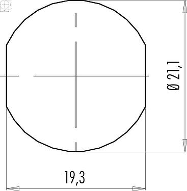 安装说明 09 4819 25 06 - Push Pull 针头法兰座, 极数: 6, 非屏蔽, 焊接, IP40, M21x1,0, 板前安装