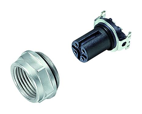 Illustration 99 3442 351 05 - M12 Female panel mount connector, Contacts: 5, unshielded, SMT, IP67
