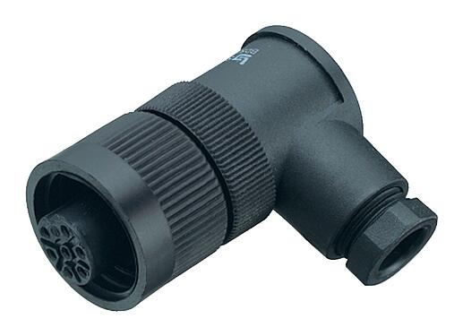 Illustratie RD24 Female haakse connector, aantal polen: 3+PE, 6,0-8,0 mm, onafgeschermd, schroefklem, IP67, UL, ESTI+, VDE, PG 9
