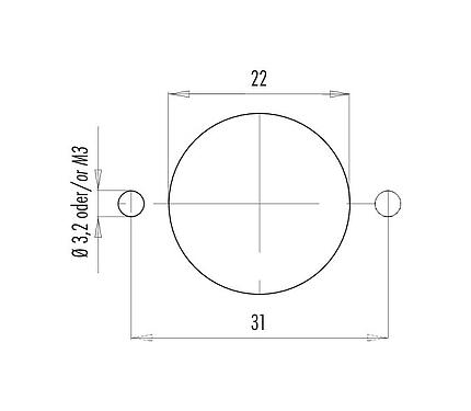 Assembly instructions / Panel cut-out 09 0216 00 07 - RD24 Female panel mount connector, Contacts: 6+PE, unshielded, solder, IP67