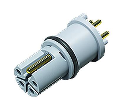 Illustration 09 0642 100 05 - M12 Encastrable femelle, Contacts: 4+FE, non blindé, THR, IP68, UL