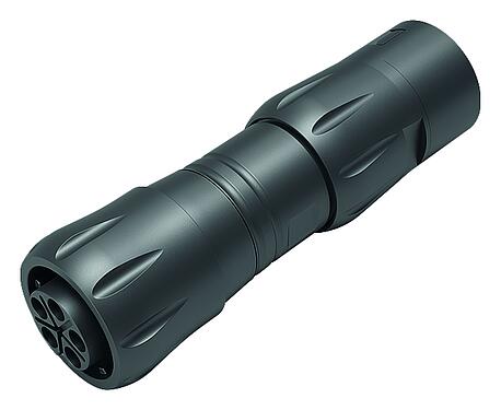 Ilustração Baioneta Tomada de cabo, Contatos: 4+3+PE, 7,0-17,0 mm, desprotegido, crimpado (os contactos de crimpdevem ser encomendados separadamente), IP68/IP69K, UL 2238, VDE, UV-Beständig, Roscagem para mangueira de proteção