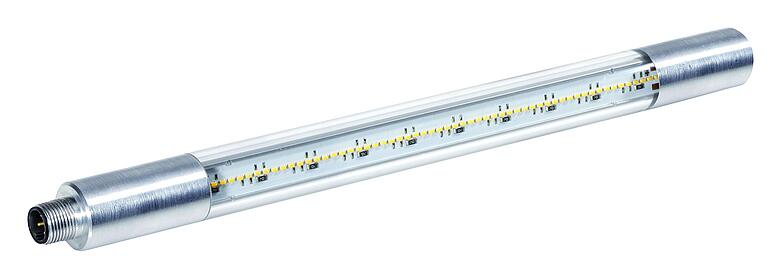 Illustration 28 1301 000 04 - M12 LED light, Contacts: 4, IP67, UL, VDE, Ecolab, FDA compliant, stainless steel, clear LED
358mm