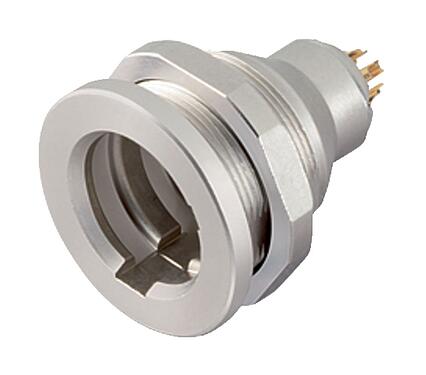 3D View 09 4915 015 05 - Push-Pull Male panel mount connector, Contacts: 5, unshielded, solder, IP67