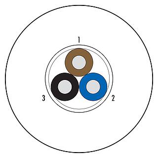 Cáp, Số lượng cực : 3 dây, có chống nhiễu, mặc định, PVC, màu xám, 3x0,34mm², 100m