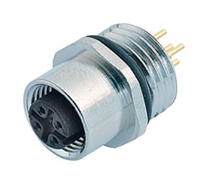 Illustrazione M12 Connettore femmina a flangia, Numero poli: 12, non schermato, THT, IP68, UL 2238, M16x1,5, Montaggio anteriore