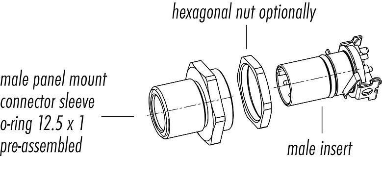 Montagehandleiding 99 3431 351 04 - M12-A Male panel mount connector, aantal polen: 4, onafgeschermd, SMT, IP67, voor SMT