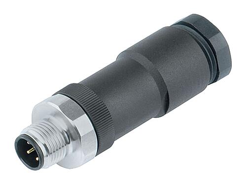 Illustration 99 0429 287 04 - M12 Male cable duo connector, Contacts: 4, 2x cable Ø Ø 2.1-3.0 mm or  Ø 4.0-5.0 mm, unshielded, screw clamp, IP67, UL
