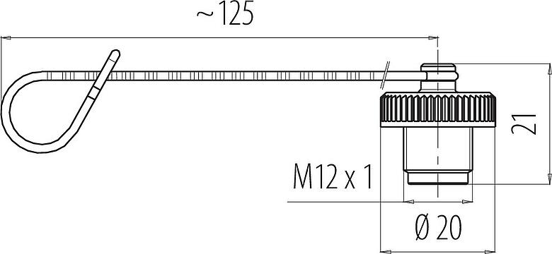 Schaaltekening Beschermkap, IP67, voor doos