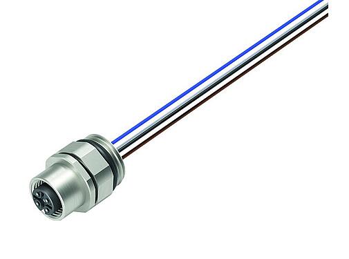 Kuva 76 2832 0111 00005-0200 - M12 Laippapistorasia, Napojen määrä: 5, suojaamaton, punokset, IP68/IP69K, UL 2238, M16x1,5, Etukiinnitys, Ruostumaton teräs, asennettava