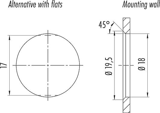 Lắp ráp mẫu Snap-In Ổ cắm gắn bảng, Số lượng cực : 12, không có chống nhiễu, hàn, IP54, Gắn phía trước