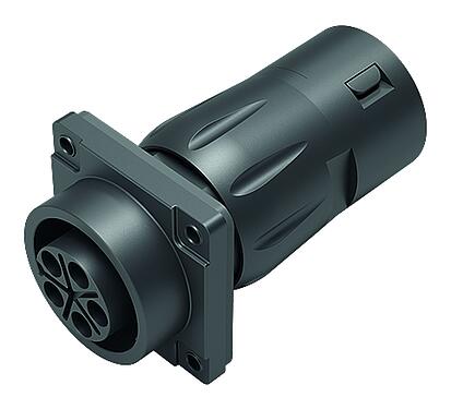 Illustration 09 6504 100 08 - Bayonet Female panel mount connector, Contacts: 4+3+PE, unshielded, crimping (Crimp contacts must be ordered separately), IP68/IP69K, UL, VDE