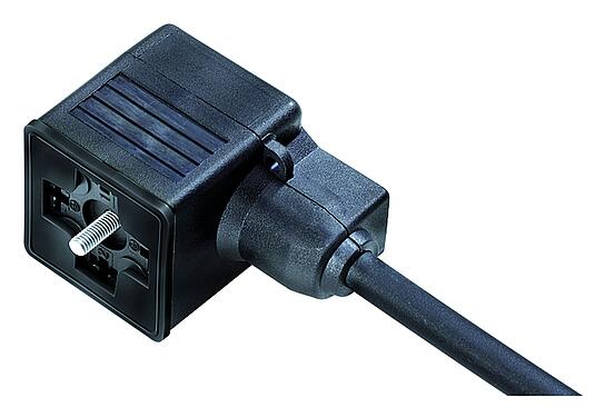 Ilustración 31 5236 500 510 - Conector de válvula solenoide hembra, Número de contactos: 2+2PE, sin blindaje, moldeado en el cable, IP67, PUR, negro, Circuito Z10, con LED PNP, 5 m