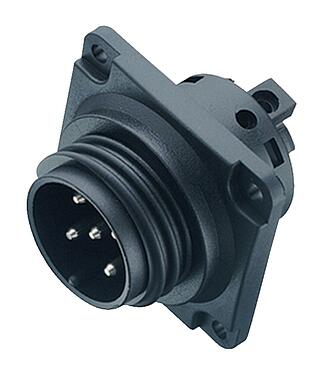 3D View 99 0711 00 05 - RD30 Male panel mount connector, Contacts: 4+PE, unshielded, screw clamp, IP65, ESTI+, VDE