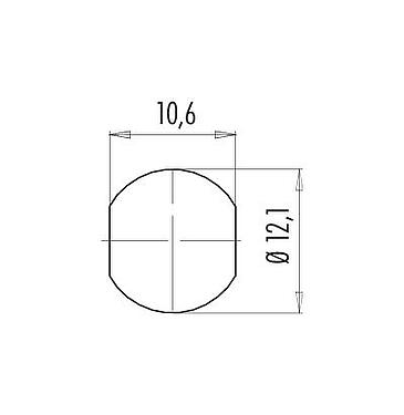 Monteringsanvisningar/panelurtag Snap-In Flänsuttag, antal poler: 12, oskärmad, lödning, IP67, UL 2238, VDE, M12x1,0, Frammontering