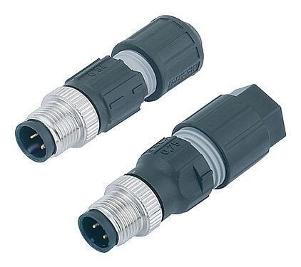 Vista en 3D 99 0527 14 04 - M12 Conector de cable macho, Número de contactos: 4, 4,0-8,0 mm, sin blindaje, IDC, IP67