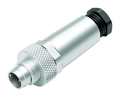 Illustration M9 Connecteur mâle, Contacts: 2, 3,5-5,0 mm, blindable, souder, IP67, avec manchette de protection