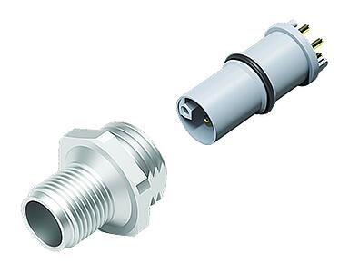 Automation Technology - Voltage and Power Supply--Male panel mount connector_823_3_FS_L_2teil_mitO_ohneD