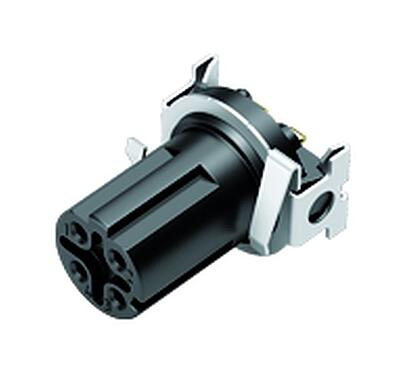 Illustration 09 0732 601 04 - M12 Female panel mount connector, Contacts: 4, shieldable, SMT, IP67, for SMT