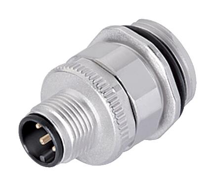 Illustration 99 0433 500 05 - M12 Male panel mount connector, Contacts: 5, unshielded, screw clamp, IP67, UL, M20x1.5, for the power supply