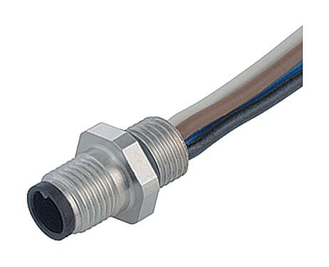 Illustration 09 3111 00 04 - M5 Male panel mount connector, Contacts: 4, unshielded, single wires, IP67