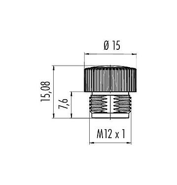 Méretarányos rajz 08 2769 000 000 - Protective cap for M12 distributor and socket