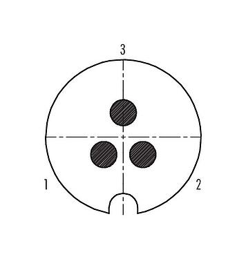 觸點排列 M25 針頭法蘭座, : 3, 可接遮罩, 焊接, IP40, 板前安裝