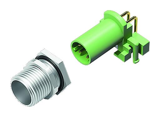 Illustration 99 3731 203 04 - M12 Male panel mount connector, Contacts: 4, shieldable, THR, IP67, UL