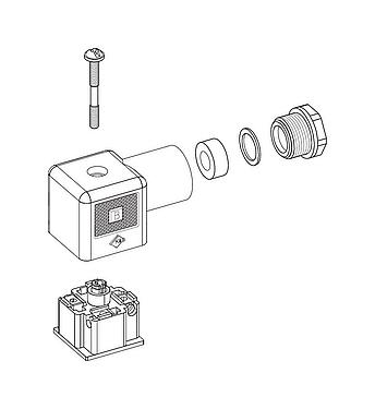 Einzelteildarstellung 43 1726 110 03 - Gerätesteckdose, Polzahl: 2+PE, 6,0-8,0 mm, ungeschirmt, schraubklemm, IP40 ohne Dichtung, Schaltung P10