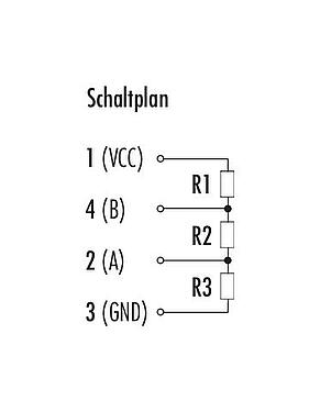 Belegungspläne M12 Abschlussstecker, Polzahl: 4, ungeschirmt, IP69K, Profibus, PUR