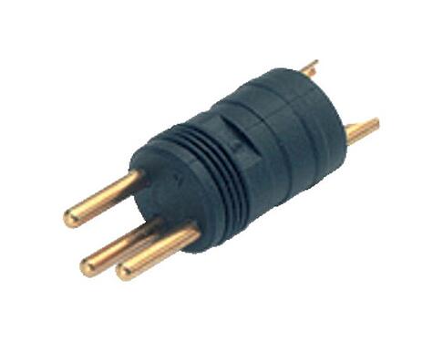 Illustration M8 Male receptacle, Contacts: 3, unshielded, solder, IP67, UL 2238, Front mounting, for M8 tube